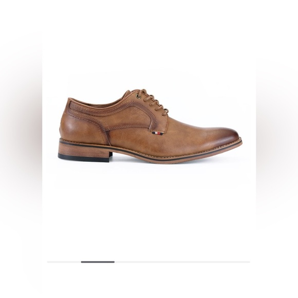 Men's Brown Leather Dress Shoes - Picture 3 of 11